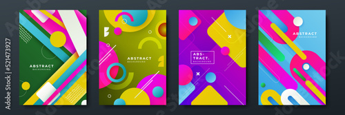 Colourful abstract background for poster, cover, brochure, presentation, annual report. Colorful geometric background, vector illustration. Modern wallpaper design for social media, idol poster.