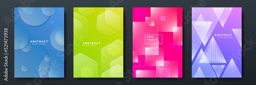 Colourful abstract background for poster, cover, brochure, presentation, annual report. Colorful geometric background, vector illustration. Modern wallpaper design for social media, idol poster.