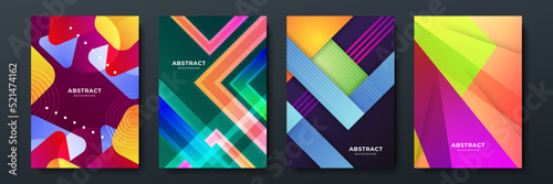 Colourful abstract background for poster, cover, brochure, presentation, annual report. Colorful geometric background, vector illustration. Modern wallpaper design for social media, idol poster.
