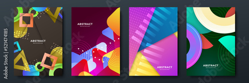 Colourful abstract background for poster, cover, brochure, presentation, annual report. Colorful geometric background, vector illustration. Modern wallpaper design for social media, idol poster.