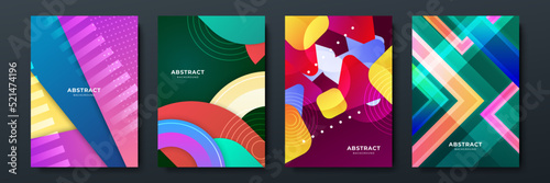 Colourful abstract background for poster, cover, brochure, presentation, annual report. Colorful geometric background, vector illustration. Modern wallpaper design for social media, idol poster.