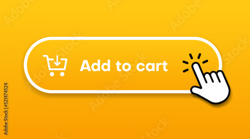 Add button add icon like add to cart, shopping cart, online shopping, click here, hand pointer, buy now for website, mobile app, UI, GUI, UX. photo