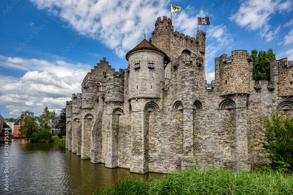Gravensteen castle in Ghent city, Belgium