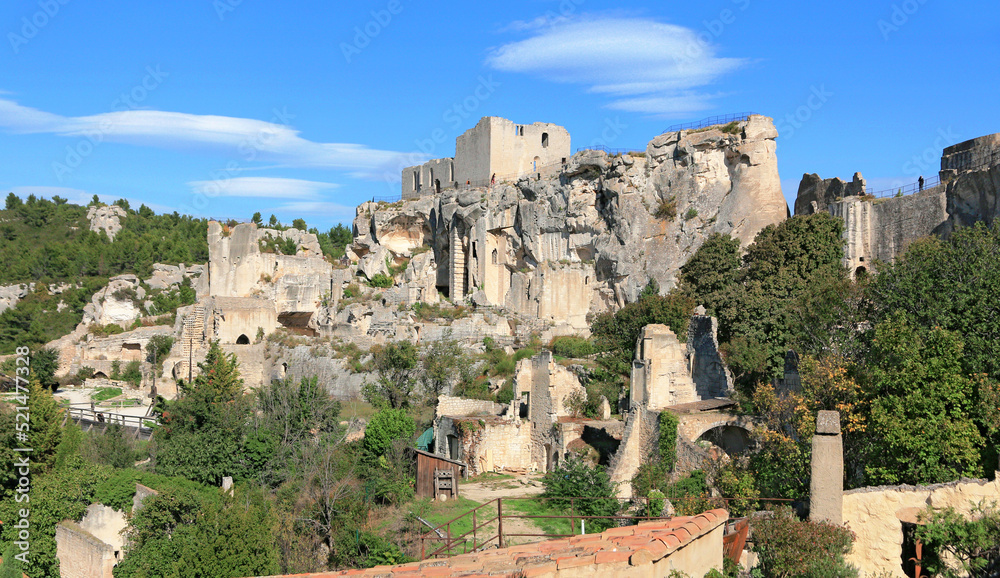 Château médiéval des Baux- de -Provence dans les Bouches-du-Rhône. France