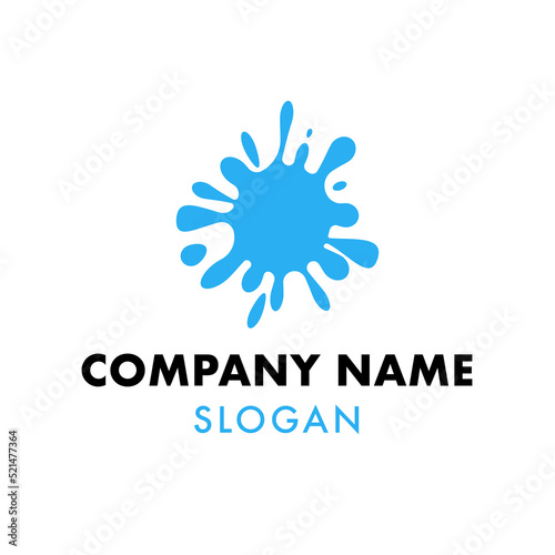 Cartoony Paint Splatter Splash Icon Logo Design Idea Vector Template Example Art Company