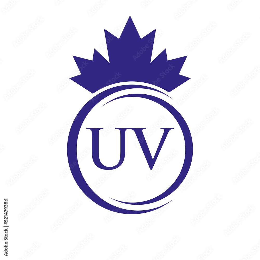 Letter UV Maple Leaf Logo Template Symbol Canadian Business, Company Logo Concept Vector Template Letter UV Maple Leaf Logo Template Symbol Canadian Business, Company Logo Concept Vector Template