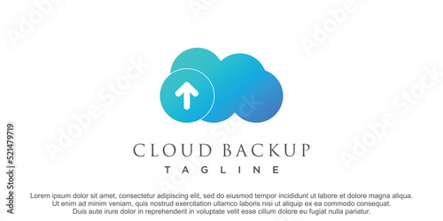 Cloud logo design for icon illusrtration