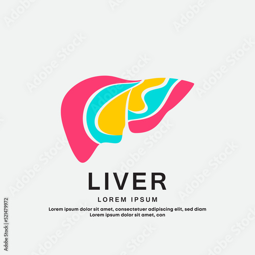 Colorful liver Care logo design concept vector, Health liver logo template design. liver care logo vector icon suitable for organization, company, or community. EPS 10