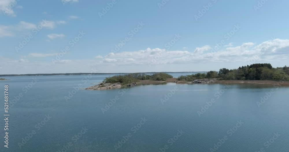 Aerial view of remains of galeas vessel Tamara in the summer on the island of Brändö, Ahvenanmaa, Finland. Aerial view of remains of galeas vessel Tamara in the summer on the island of Brändö, Ahvenanmaa, Finland.