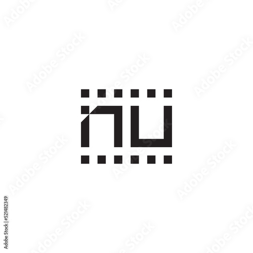 NU urban abstract concept initial logo which is good for digital branding or print
