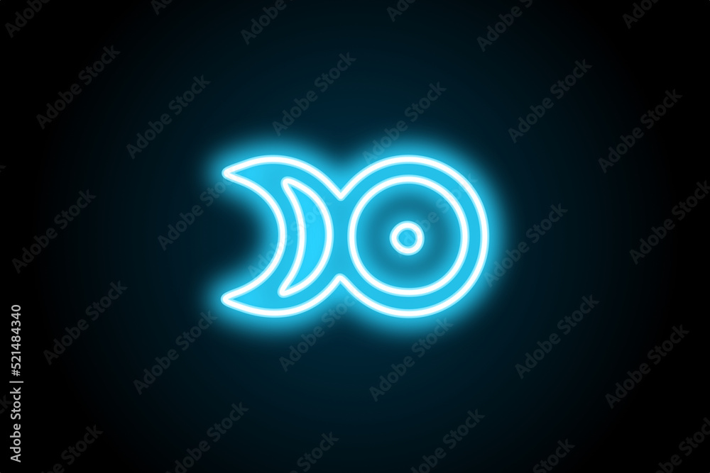 Platinum alchemy neon glowing symbol on black background Platinum alchemy neon glowing symbol on black background