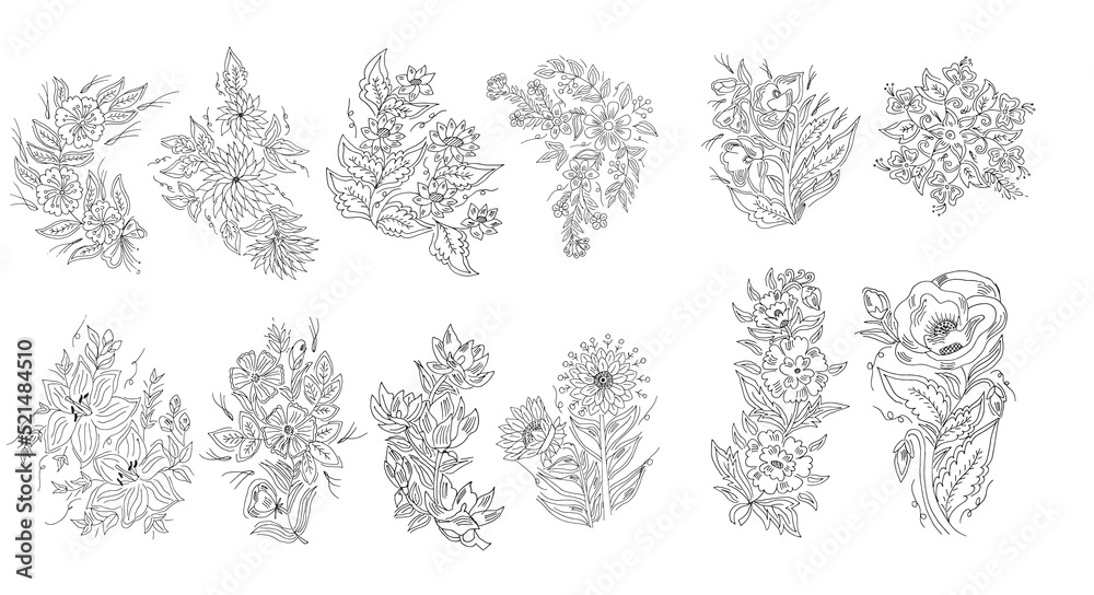 drawing Sketch Flower vector design