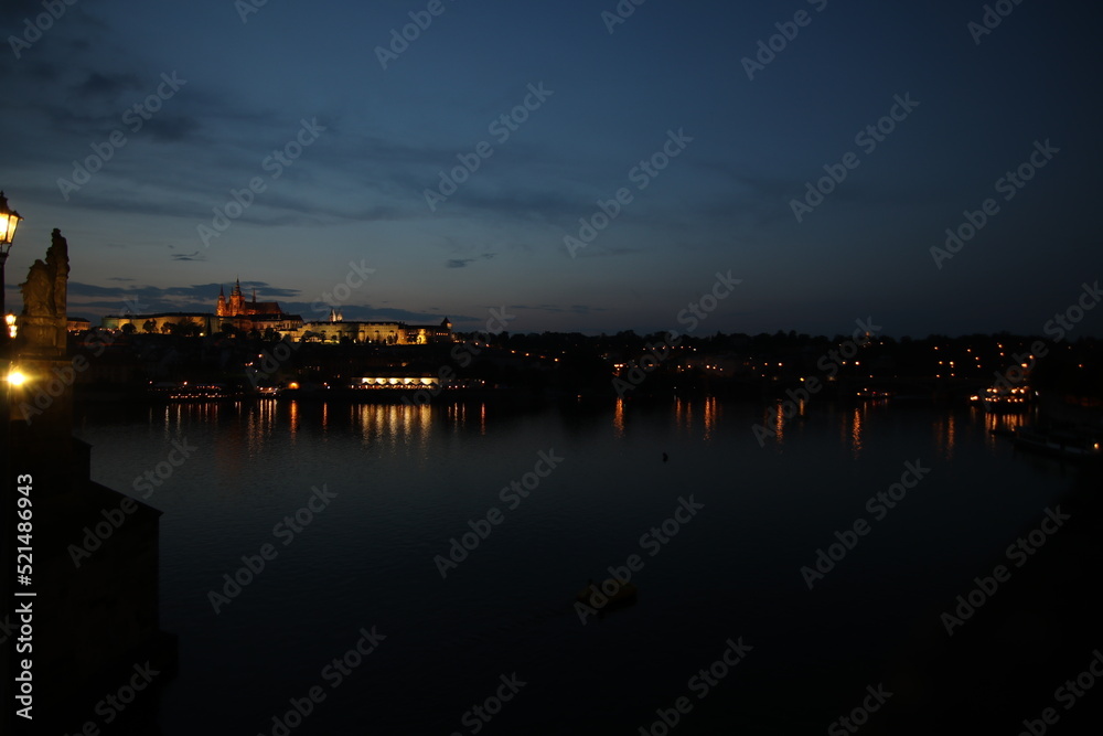 Prague Castle at night 