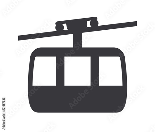 Cable car mountain lift gondola icon