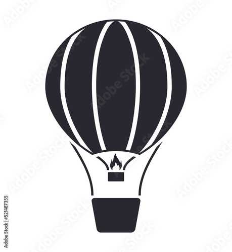 Hot air balloon flying balloon icon