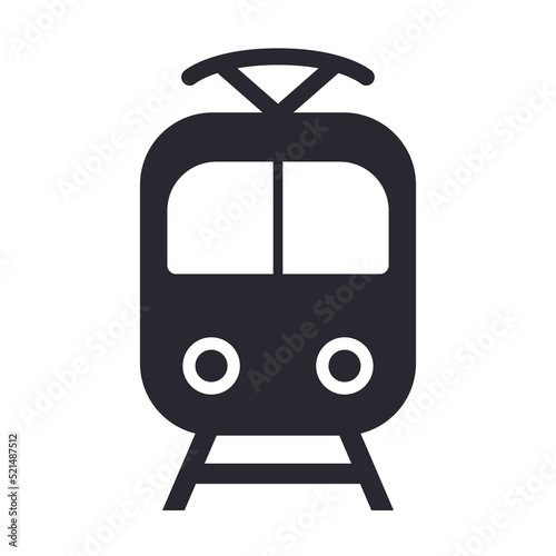 Train tram subway railroad subway streetcar vector icon