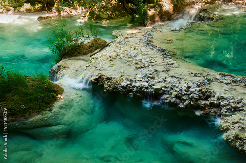 Turquoise waters in the Urederra river  Baquedano