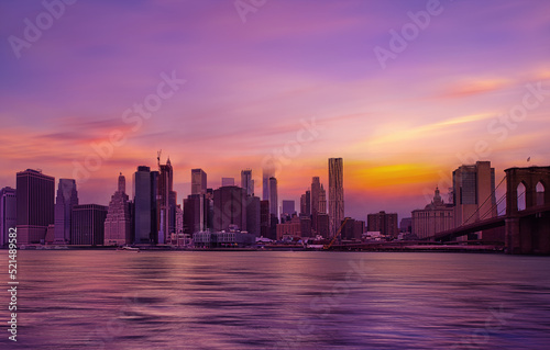 Manhattan at vibrant sunset, New York City, United States © CK