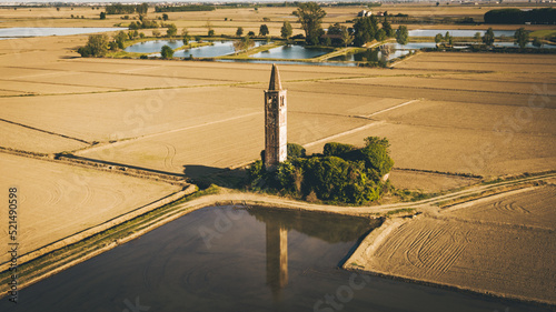 Chiesa di Sant'Antonio Abate in mezzo alle risaie, Novara photo