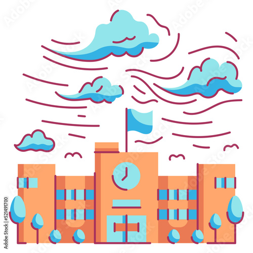 school flat icon