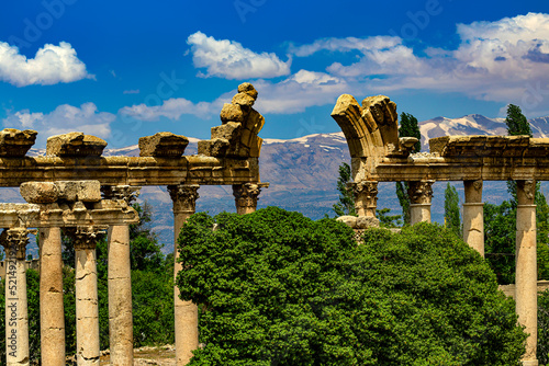 Lebanon. Baalbek (UNESCO World Heritage Site), ancient Heliopolis in Greek and Roman period. Bustan al-Khan (