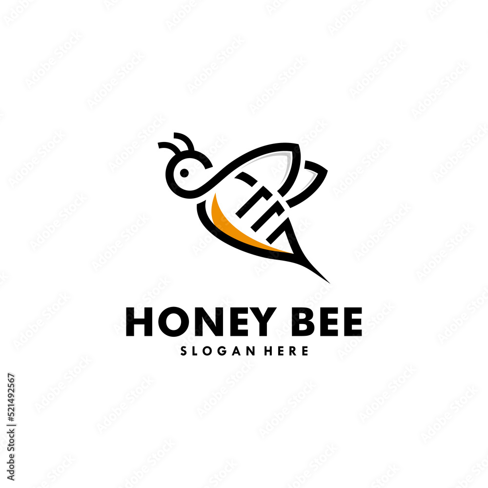 honey bee concepts logo design template honey bee concepts logo design template