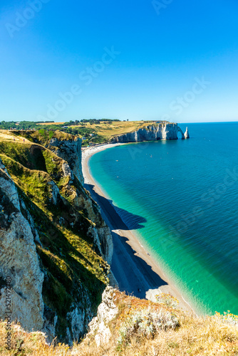 Strandspaziergang an der schönen Alabasterküste bei Étretat - Normandie - Frankreich