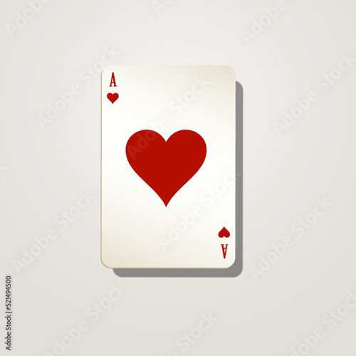 hart card  ace poker gambling illustration