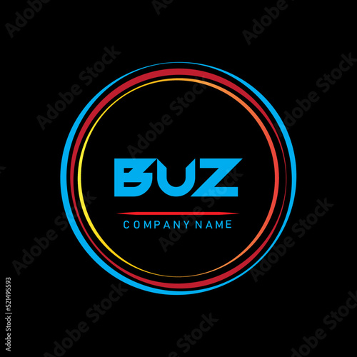 BUZ letter logo design for company ,B U Z creative vector design ,B U Z  luxurious logo ,BUZ letter logo design photo