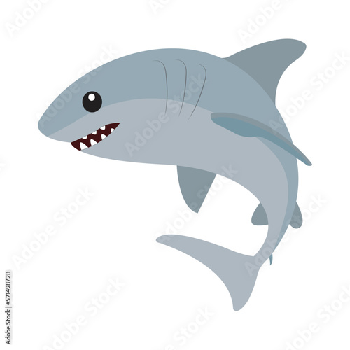 Shark emoji illustration vector
