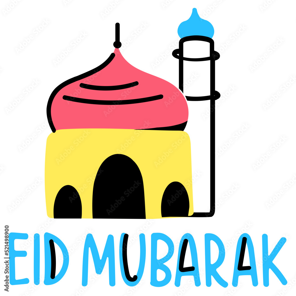 Obraz premium An eid icon denoting mosque