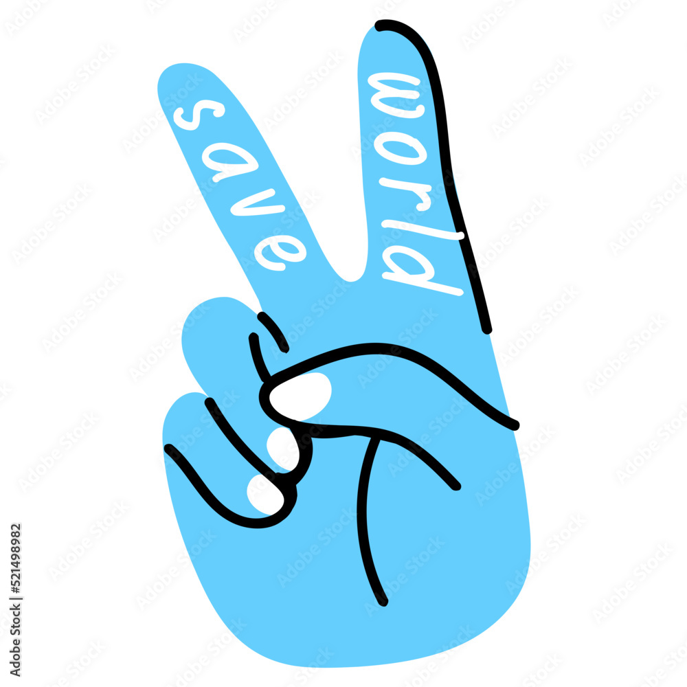 Fototapeta premium An icon of victory flat design 