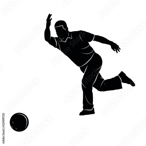 Bowling player stylized vector