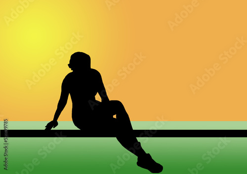  pose tranquille relax silhouette dame