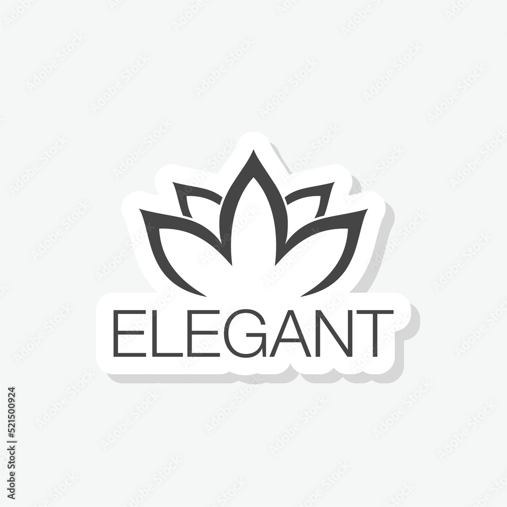Lotus elegant logo sticker icon Lotus elegant logo sticker icon