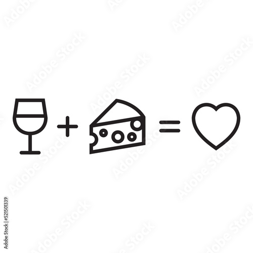 formula of good mood:: drink wine , eat cheese , love life: