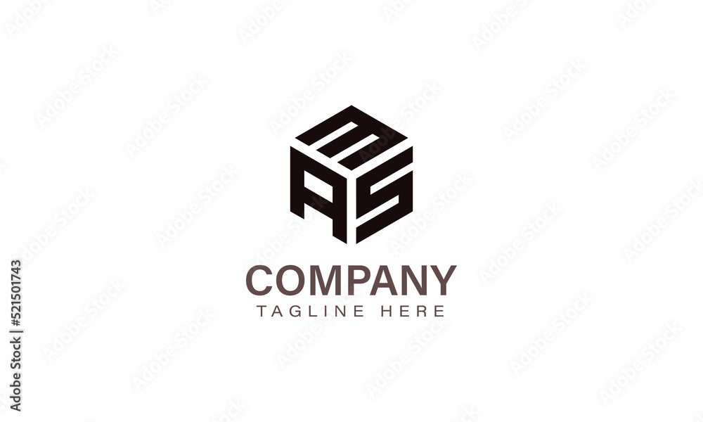 Letter MAS Logo, Three Letter Logo, Alphabet M A S Hexagon Shape Vector Icon Template Letter MAS Logo, Three Letter Logo, Alphabet M A S Hexagon Shape Vector Icon Template