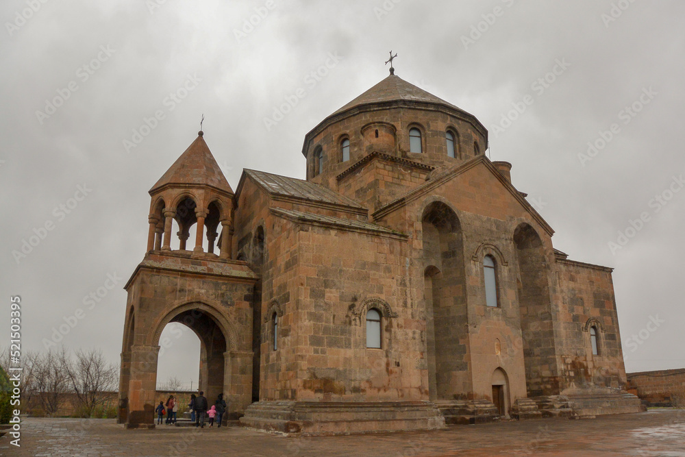 Saint Hripsime Church on a cloudy day, Armenia
