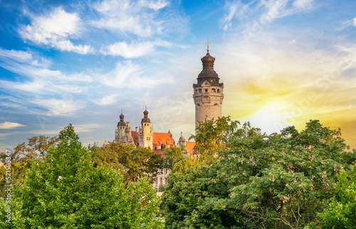 Das neue Rathaus in Leipzig, Sachsen 