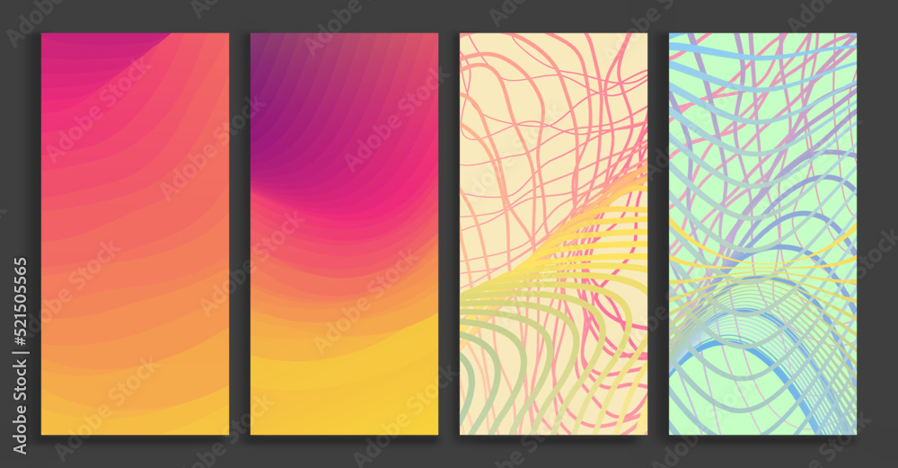 Modern cover design. 3d vector illustration. Abstract dynamic template with colorful wavy lines.. 