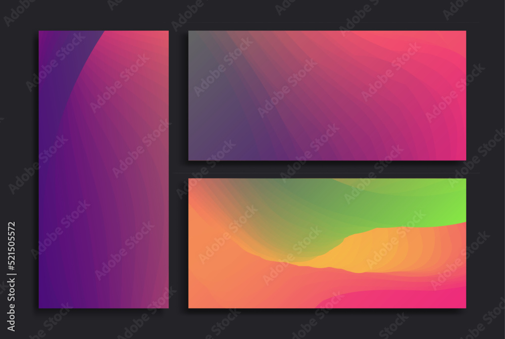 Modern cover design. 3d vector illustration. Abstract dynamic template with colorful wavy lines.. 