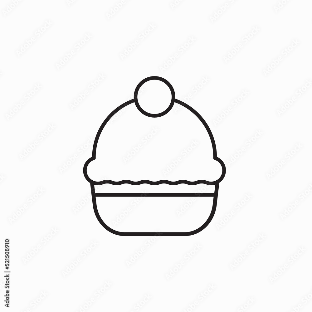 Simple cupcake flat icon design vector. Cupcake with cherry on top line icon, outline vector sign, linear style pictogram isolated on white. Desert symbol, logo illustration. Editable stroke. Simple cupcake flat icon design vector. Cupcake with cherry on top line icon, outline vector sign, linear style pictogram isolated on white. Desert symbol, logo illustration. Editable stroke.