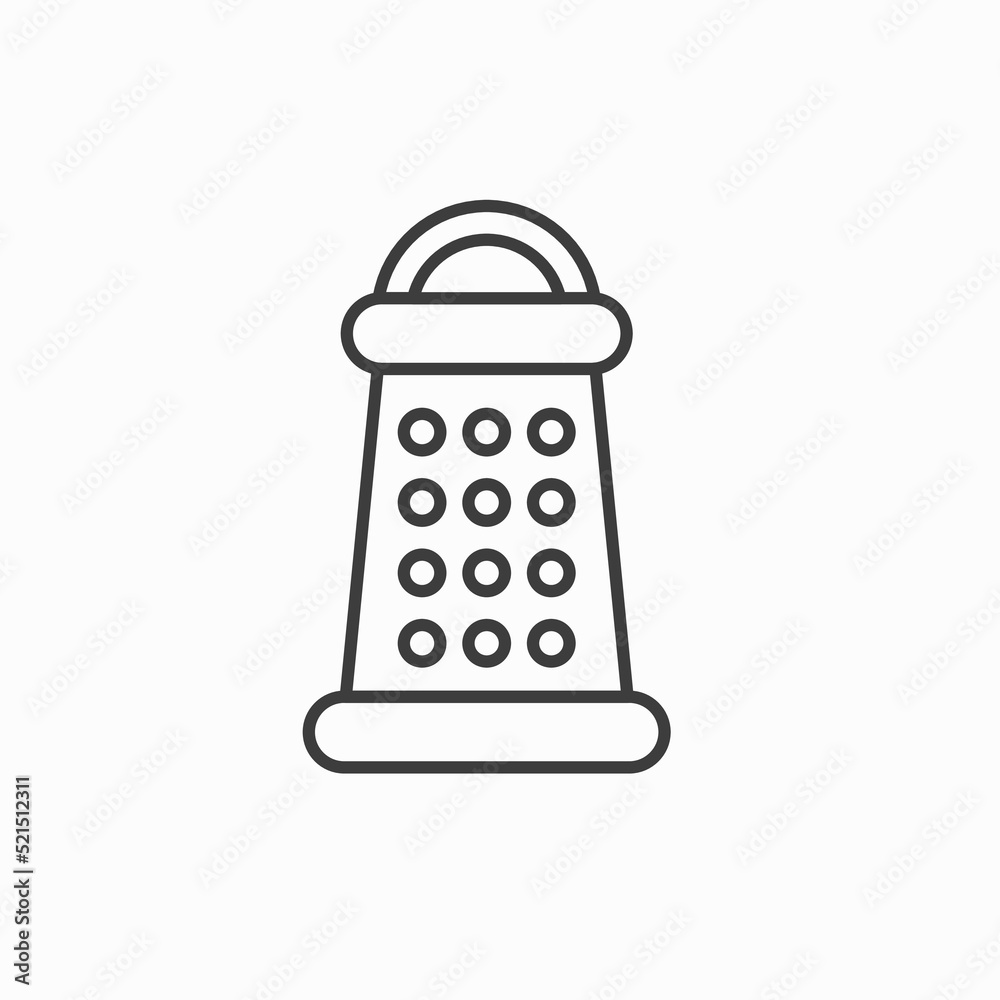 kitchen grater line icon, outline sign, linear symbol, vector, flat illustration. Cheese grater kitchen utensil icon kitchen grater line icon, outline sign, linear symbol, vector, flat illustration. Cheese grater kitchen utensil icon