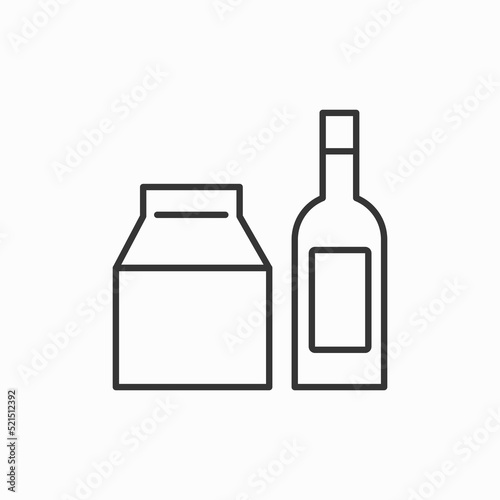 milk and beer bottle icon vector illustration