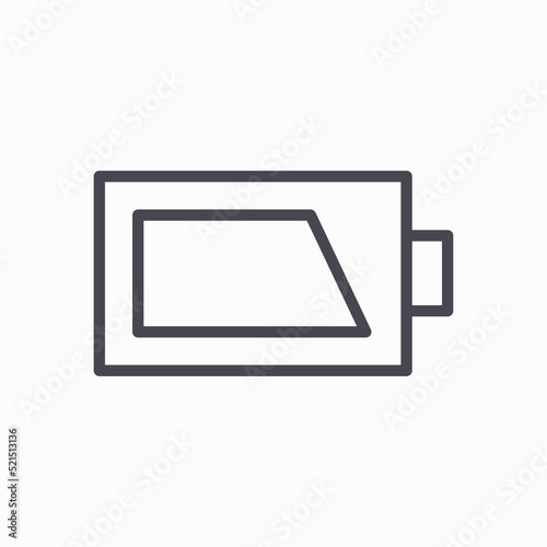 battery line icon illustration design