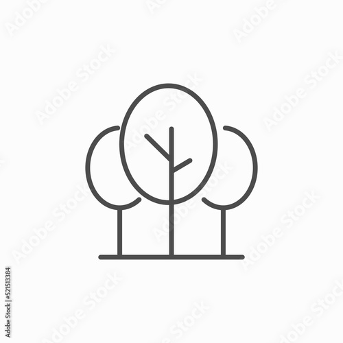 tree icon or logo isolated sign symbol vector illustration