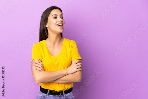 Young caucasian woman over isolated background happy and smiling