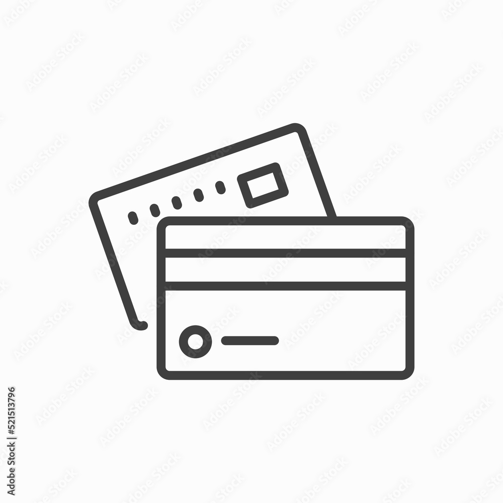 Credit card payment icon vector Isolated on White Background Credit card payment icon vector Isolated on White Background