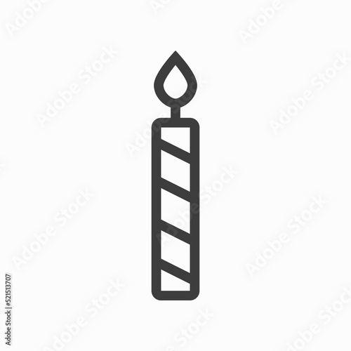 candle icon template color editable. candle symbol vector sign isolated on white background.