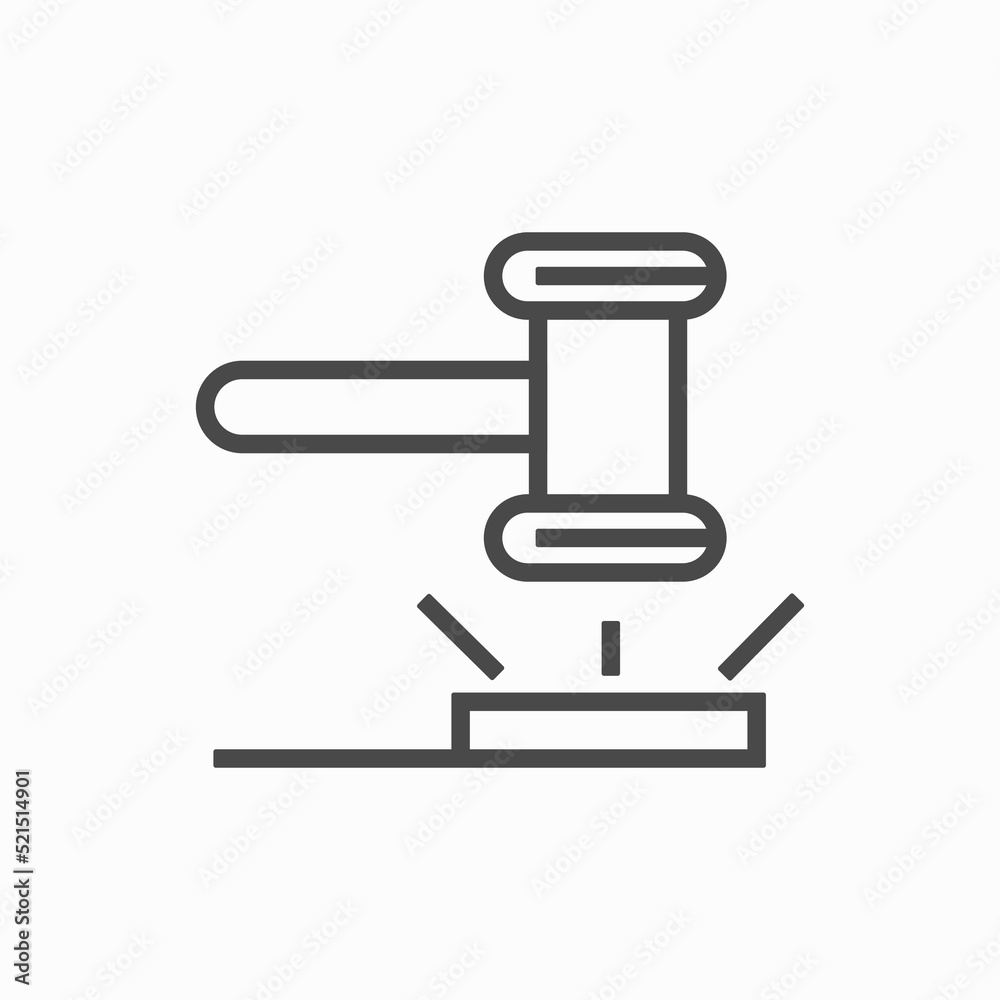 Gavel law hammer icon logo design. vector illustration Gavel law hammer icon logo design. vector illustration